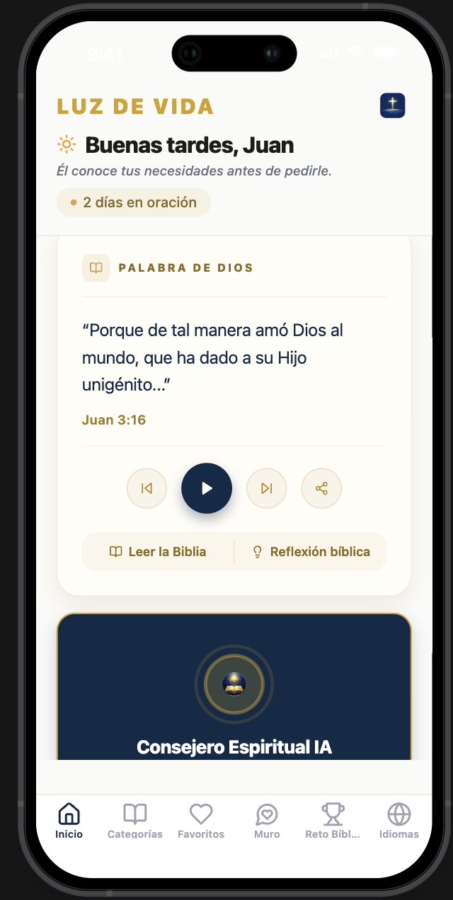Pantalla Palabra de Dios de Light of Life